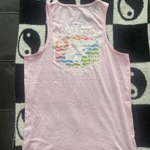Maui and Sons Men's Tank Top Light Pink Cookie Logo Sleeveless Shirt Size Small